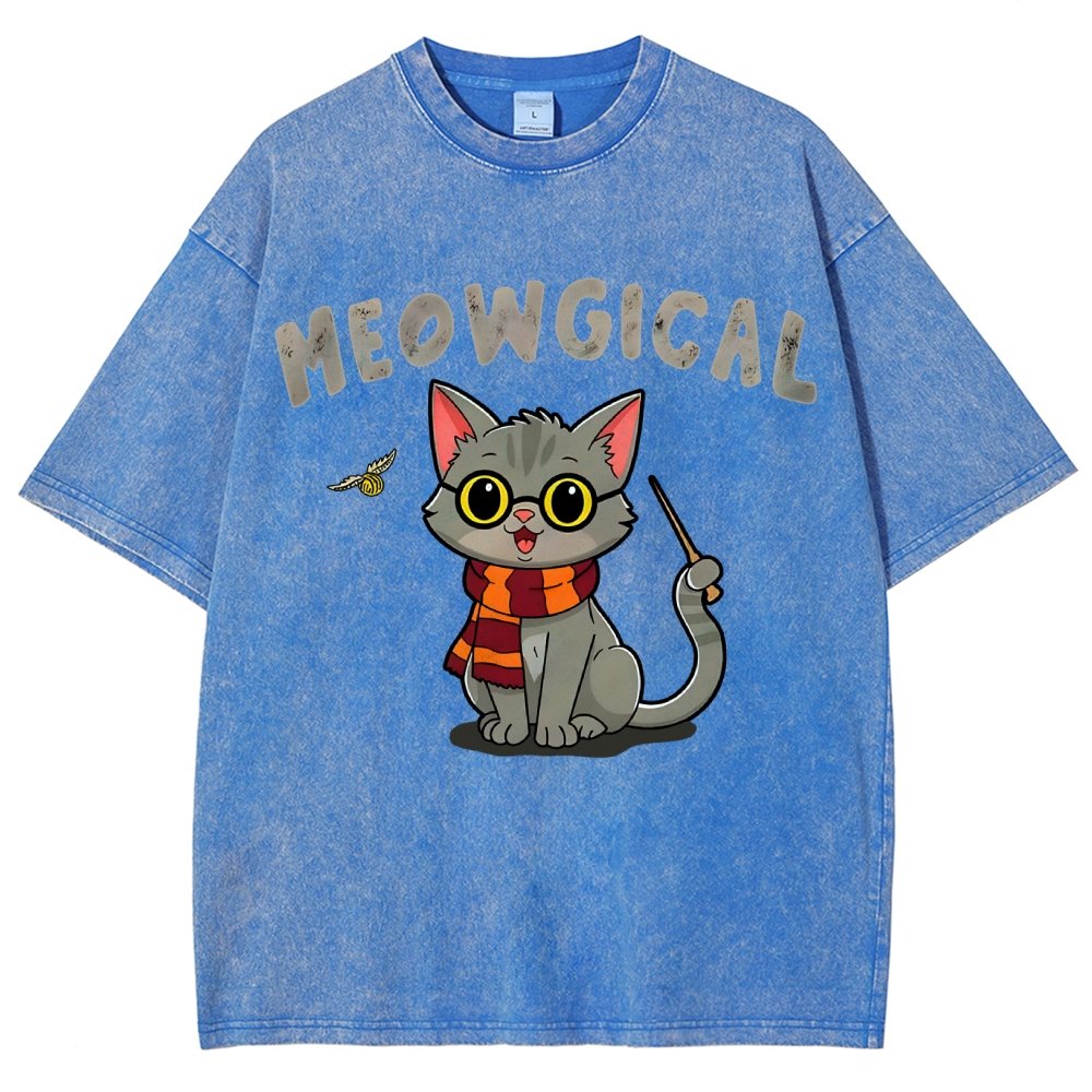 Meowgical Vintage Distressed T-shirt