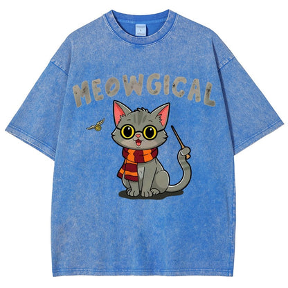 Meowgical Vintage Distressed T-shirt