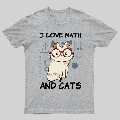 I Love Math And Cats Math Nerd T-Shirt