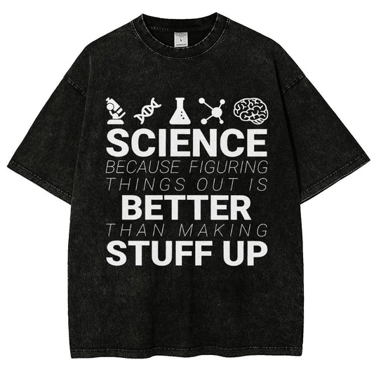 Science Because figuring things out Vintage Distressed T-shirt
