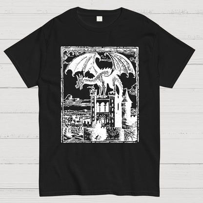 Dragon Vintage Dark Art Graphic Geek T-Shirt