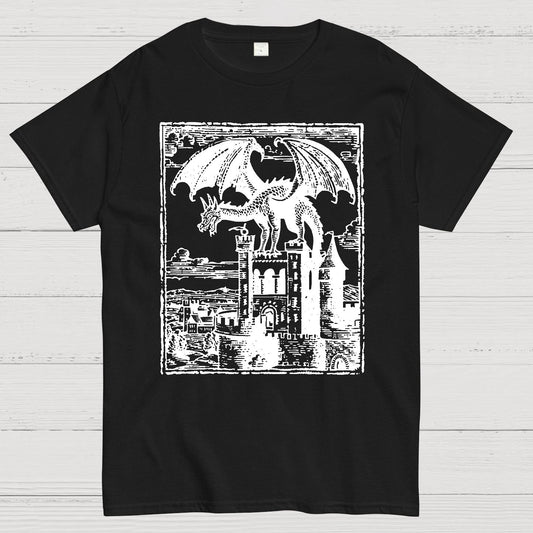 Dragon Vintage Dark Art Graphic Geek T-Shirt