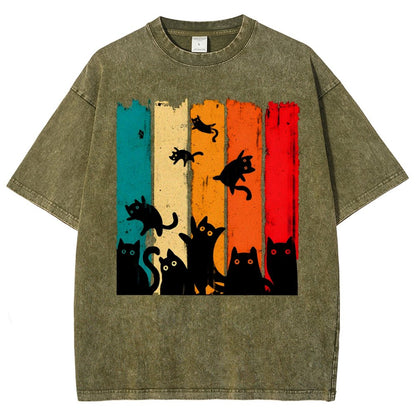 Retro Kitty Chaos Vintage Distressed T-shirt