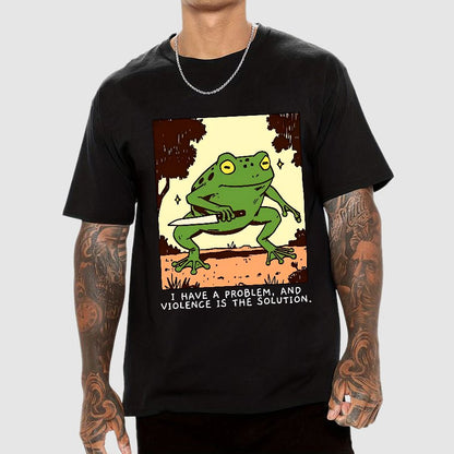 Frog Violence Geek T-Shirt