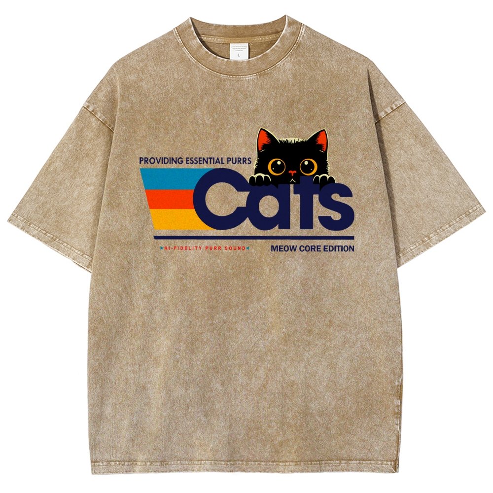 Retro Cats Vintage Distressed T-shirt