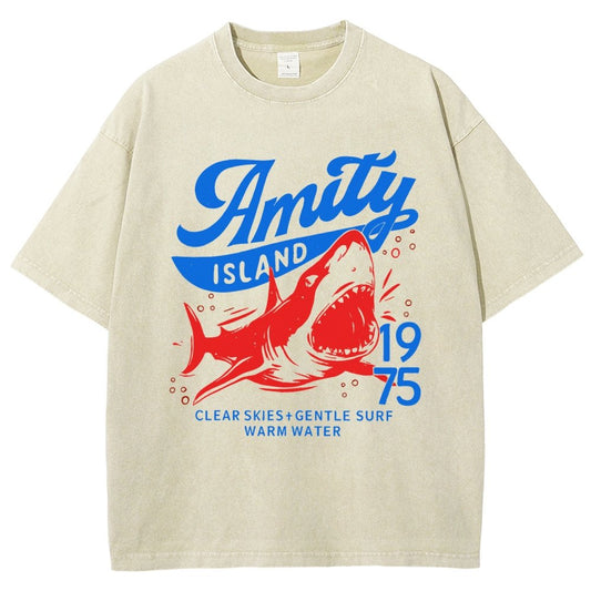 Seaside Town 1975 Vintage Distressed T-shirt