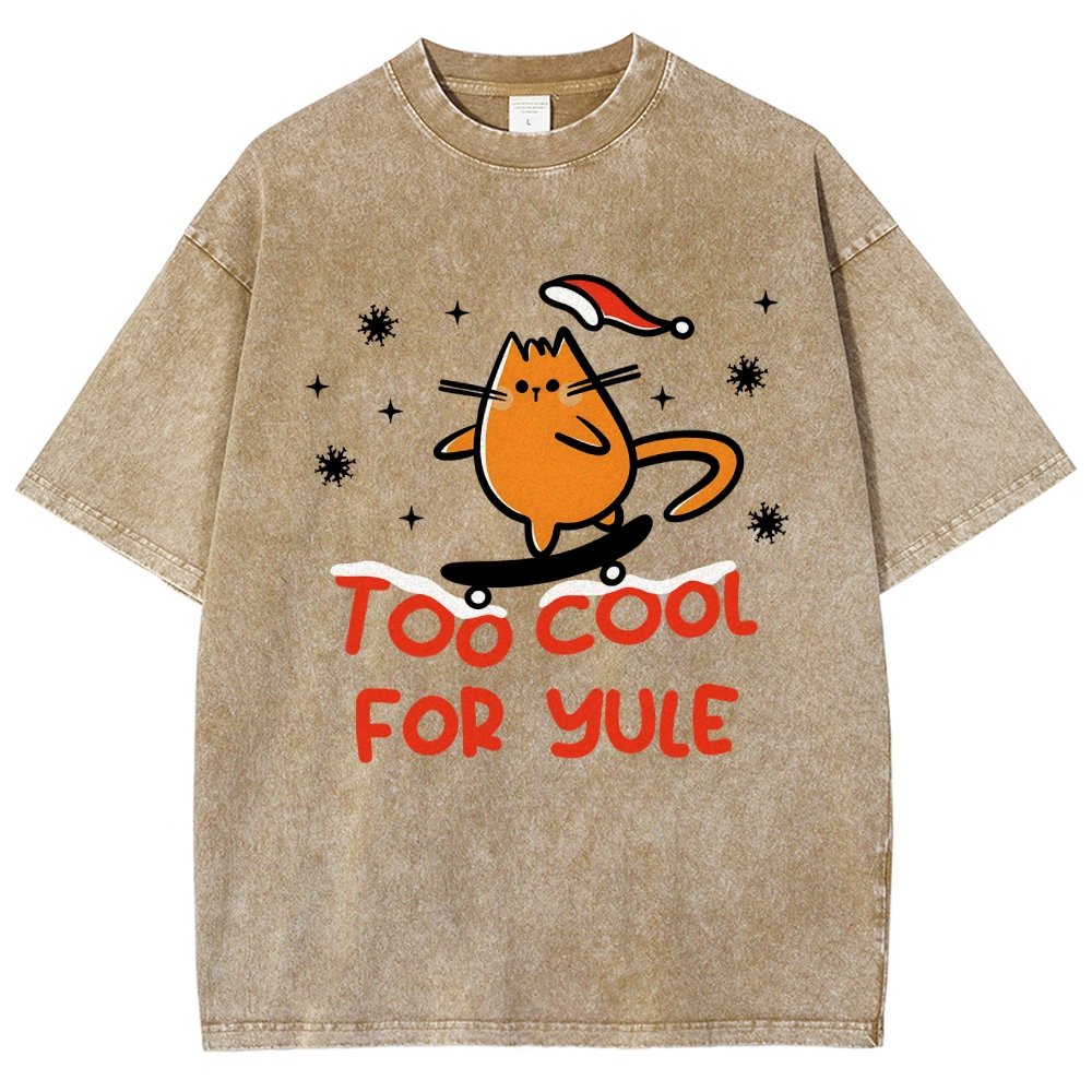 Too Cool For Yule Vintage Distressed T-shirt