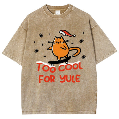 Too Cool For Yule Vintage Distressed T-shirt