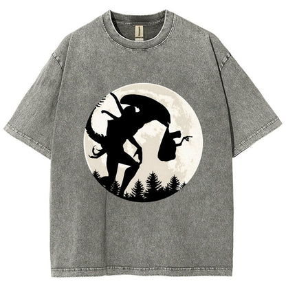 Space Creature Vintage Distressed T-shirt