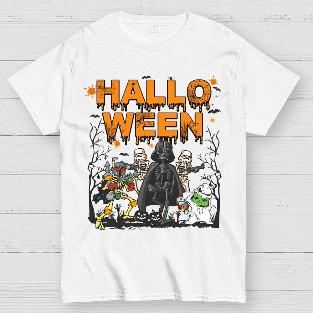 Star Battles Skull Ghost Halloween Unisex Geek T-Shirt