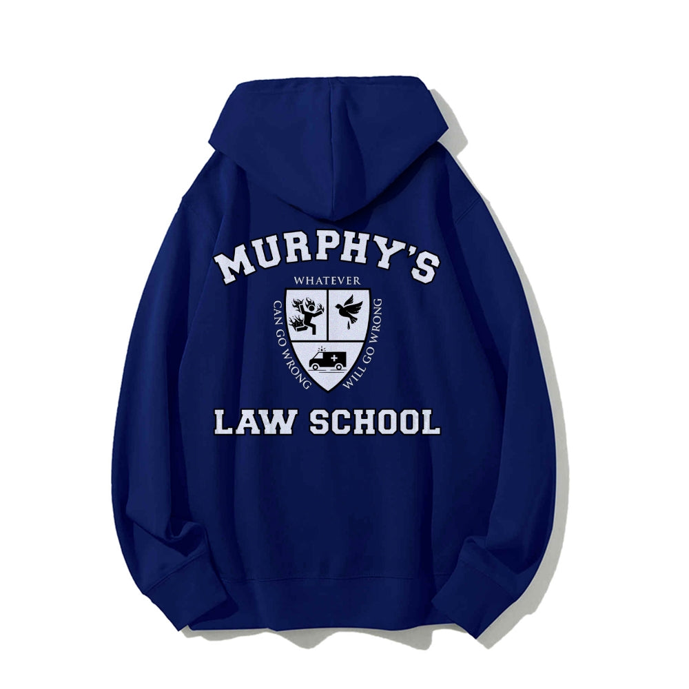 Murphy's Law School  Academic Printed Back Unisex Cotton Hoodie