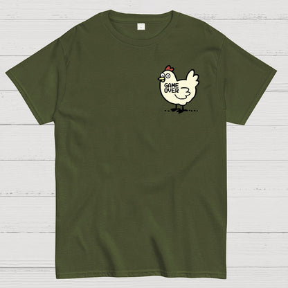 Chicken Game Don't Look At The Chicken Front And Back Printing Geek T-Shirt