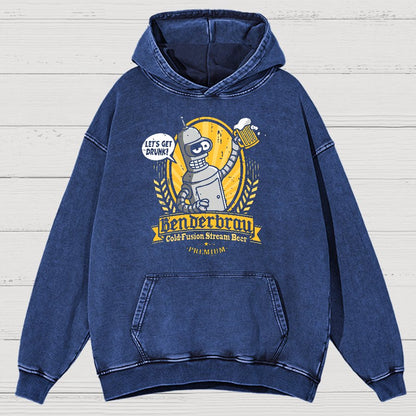 Beer Festival, Let Us Get Our Machines Drunk Vintage Distressed Hoodie