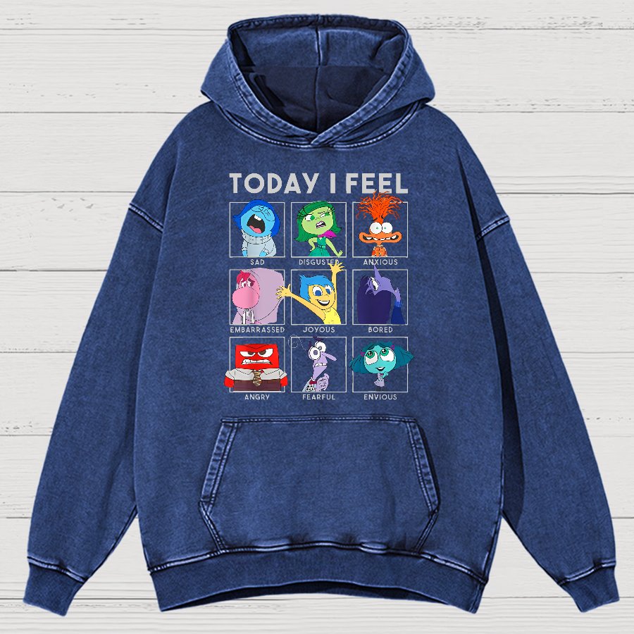 Today I Feel Funny Vintage Distressed Hoodie