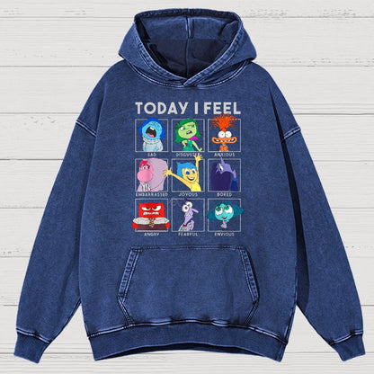 Today I Feel Funny Vintage Distressed Hoodie