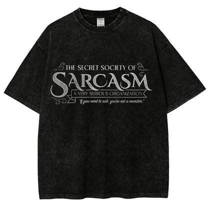 Secret Society of Sarcasm Vintage Distressed T-shirt