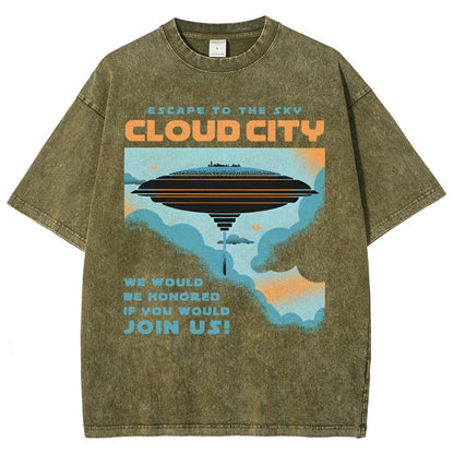 Sky City Vintage Distressed T-shirt