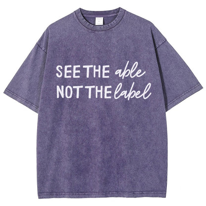 See the Able Not the Label Autism Vintage Distressed T-shirt