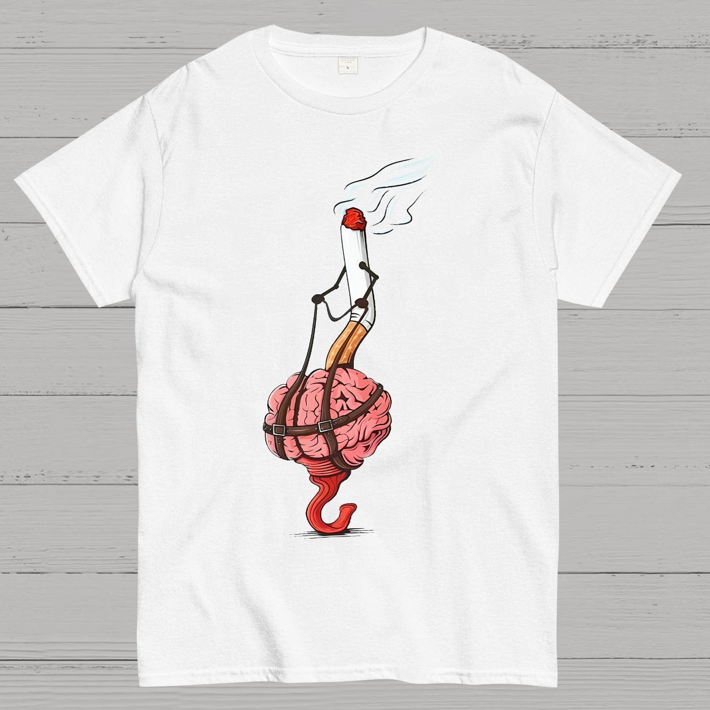 Cigarettes Slave the Brain Geeky T-Shirt