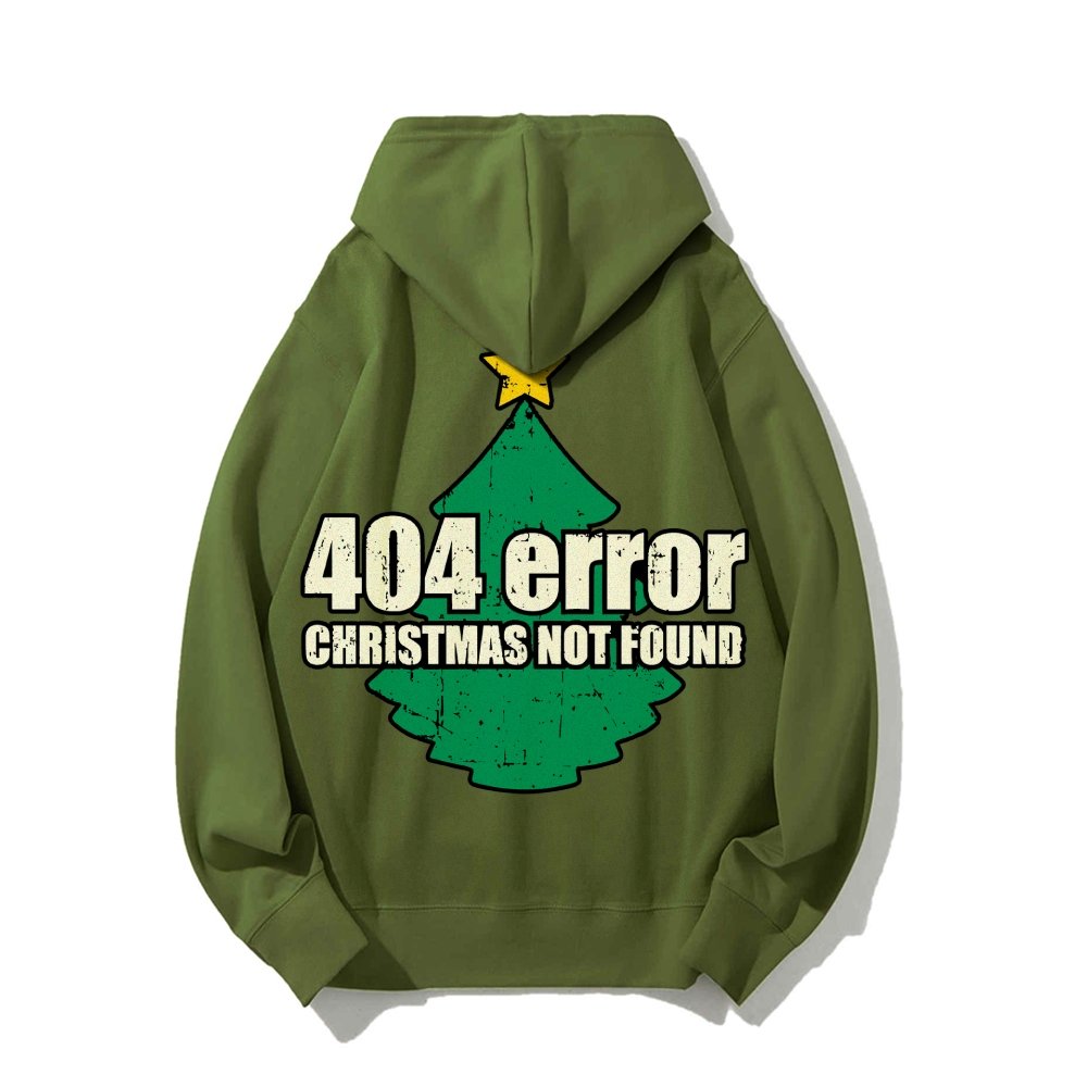Error 404 Printed Back Cotton Hoodie