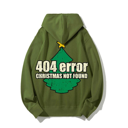Error 404 Printed Back Cotton Hoodie
