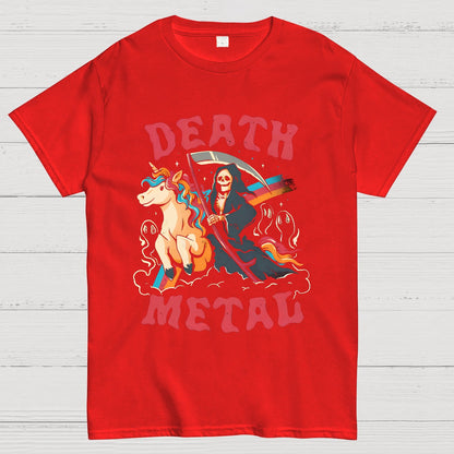 Death Metal - Cute Evil Skull Unicorn Geek T-Shirt