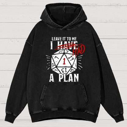 I Had A Plan Nerdy Vintage Distressed Hoodie