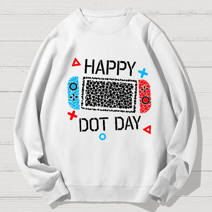 Happy International Dot Day Geek Cotton Sweatshirt