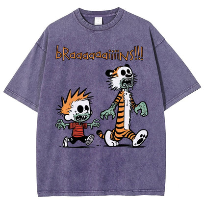 Braaaaaaiiiins!!! Vintage Distressed T-shirt