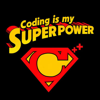 Coding Is My Superpower Geek Cotton Sweatshirt