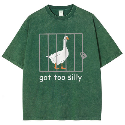 Got Too Silly Shirt, Silly Goose Vintage Distressed T-shirt