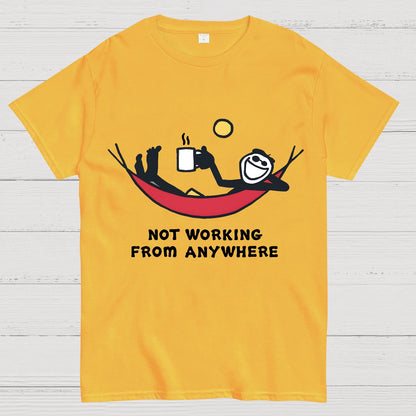 Not Working Hammock Funny Geek T-Shirt