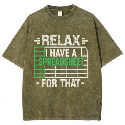 Relax I Have a Spreadsheet For That  Vintage Distressed T-shirt