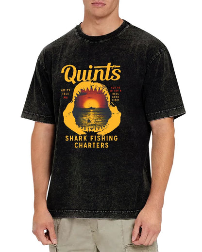 Captain's Shark Fishing Charters Vintage Distressed T-shirt
