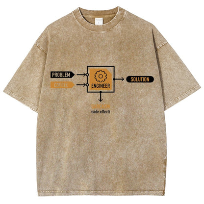 Funny ENGINEER Vintage Distressed T-shirt