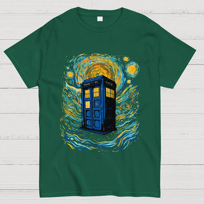 Starry Sky Phone Booth Geek T-Shirt