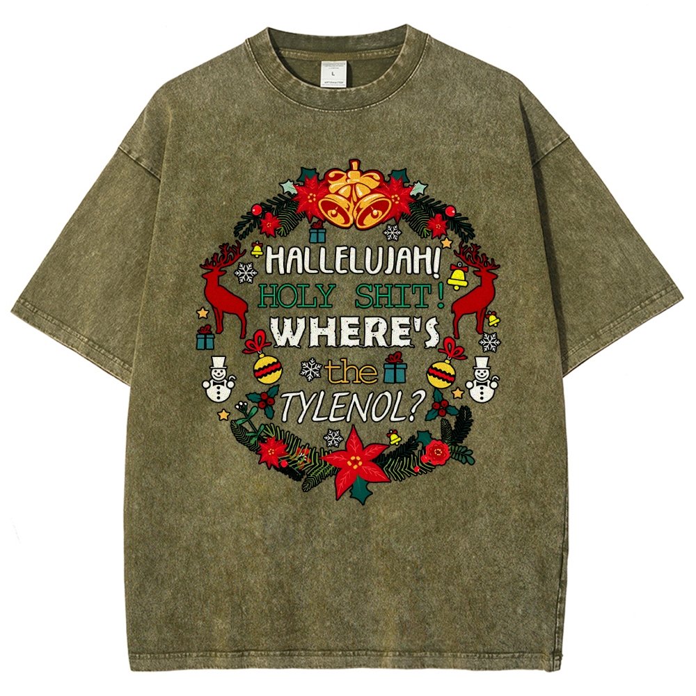 Where's The Tylenol Christmas. Autism Awareness Vintage Distressed T-shirt