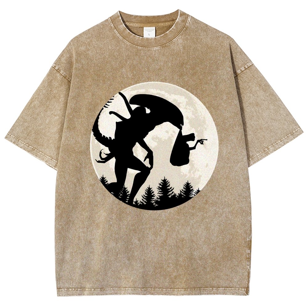Space Creature Vintage Distressed T-shirt