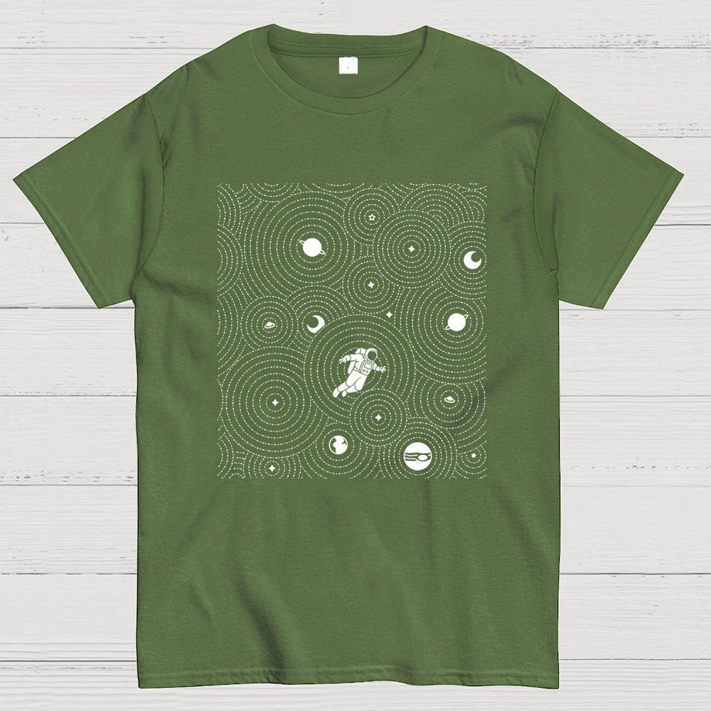 Zen Garden Astronaut Pattern Geek T-Shirt