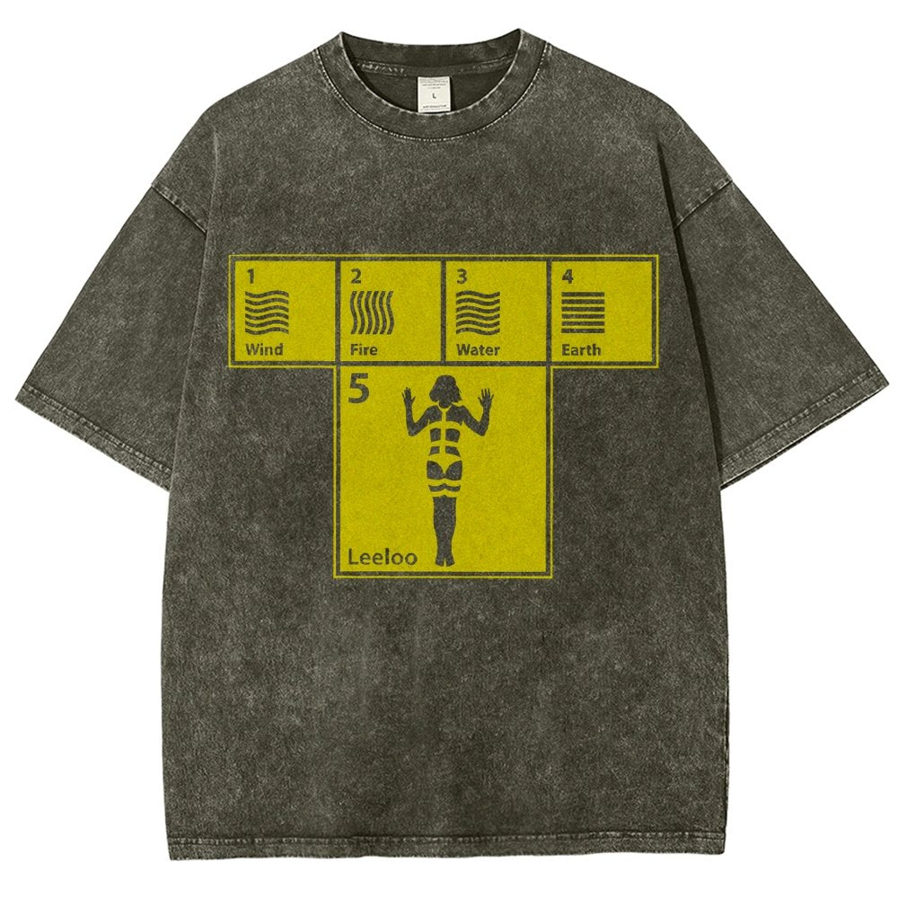 Five Elements Vintage Distressed T-shirt