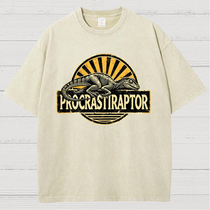 Procrastiraptor Vintage Distressed T-shirt