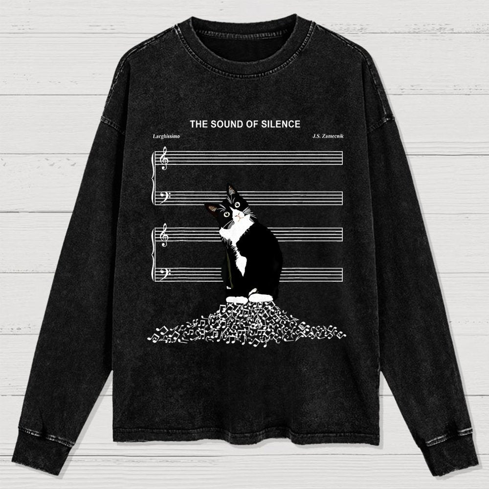 The Sound of Silence Washed Long Sleeve Tee
