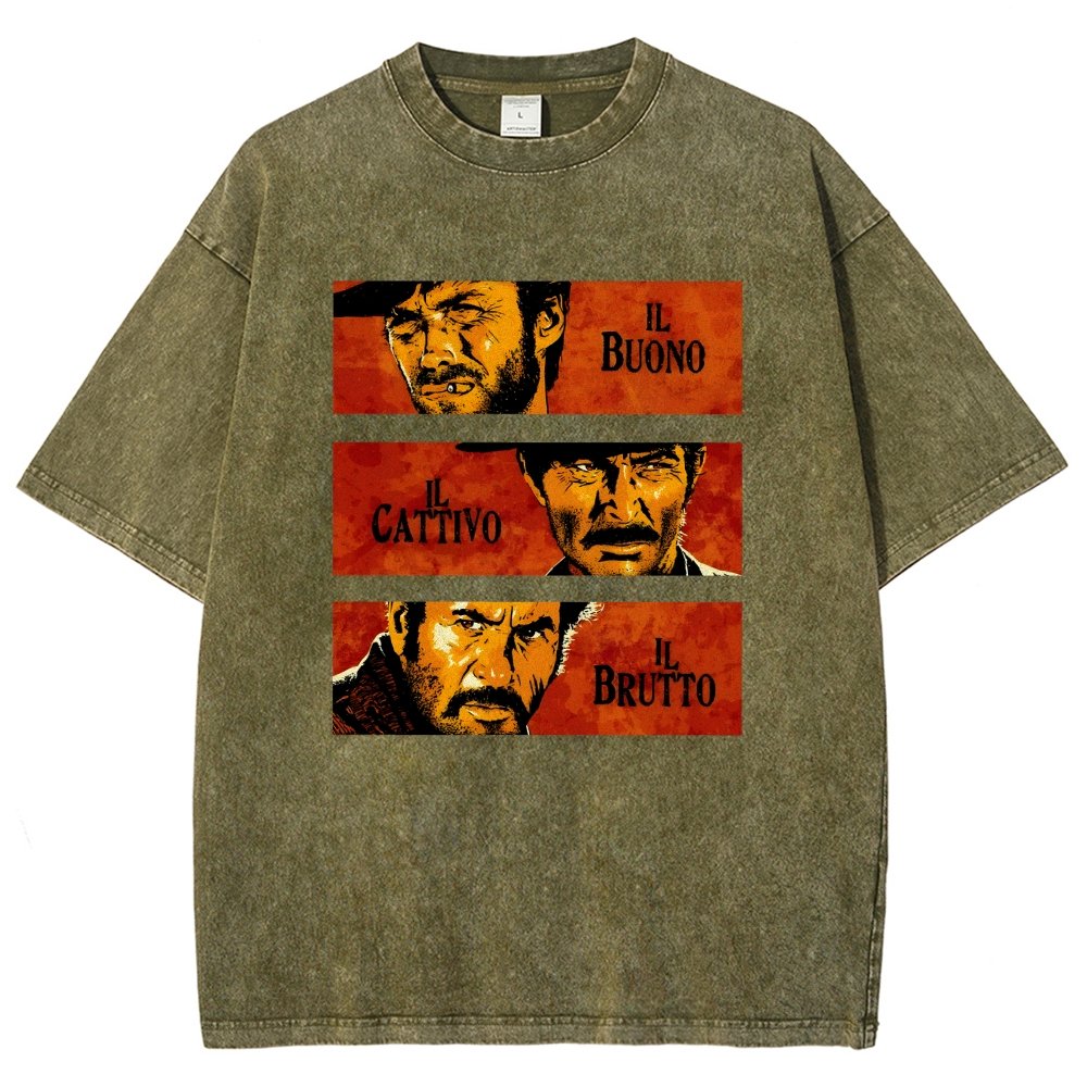 Il Buono  Il Brutto  Il Cattivo Vintage Distressed T-shirt