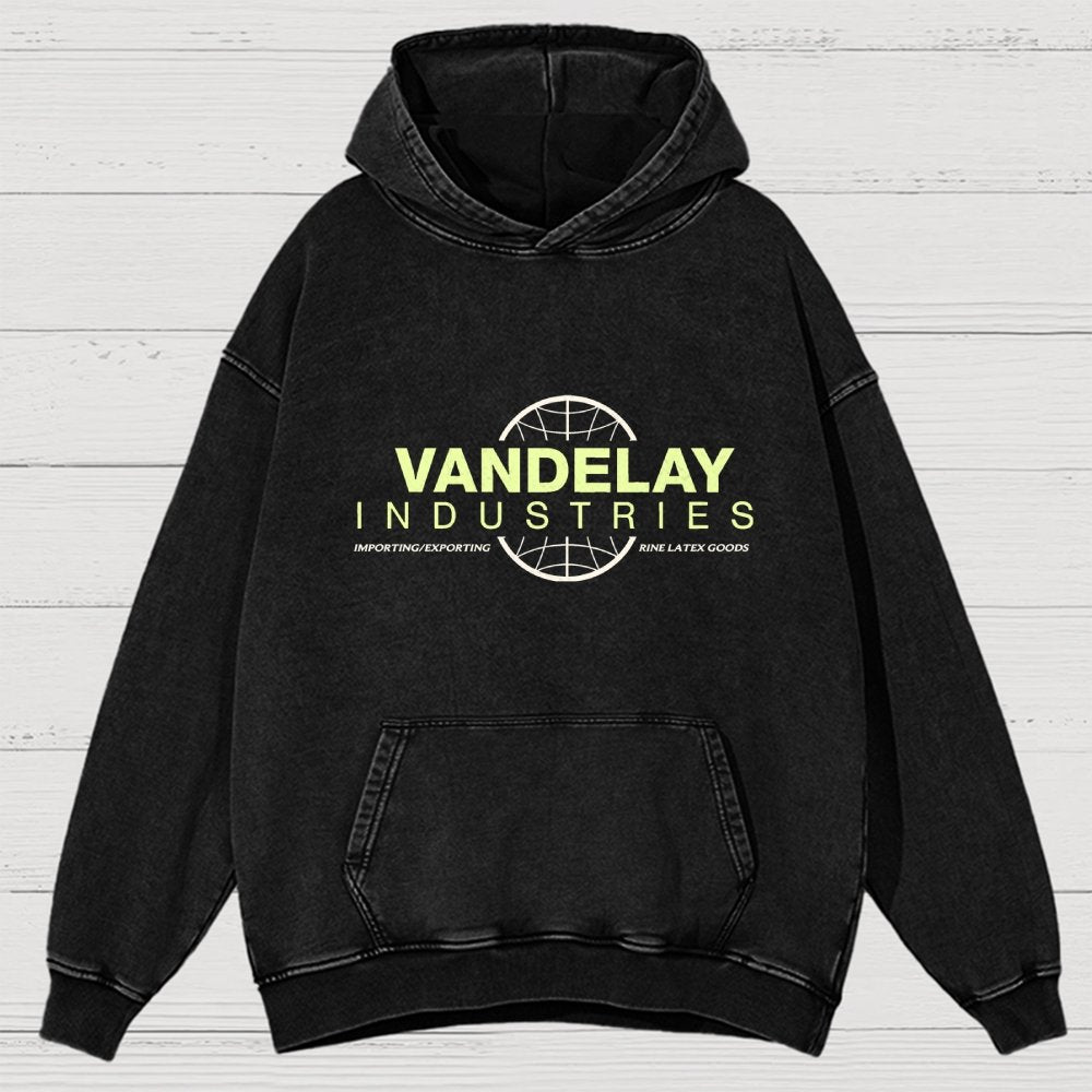 Vintage Distressed Hoodie with Retro - Style Brand