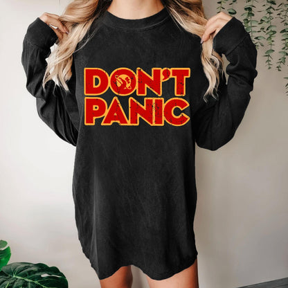 Dont Panic Washed Long Sleeve Tee