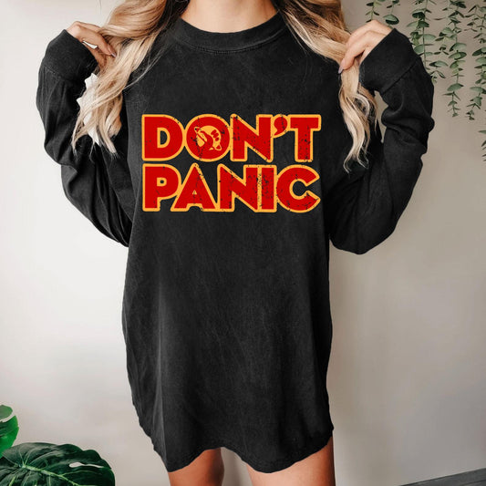 Dont Panic Washed Long Sleeve Tee