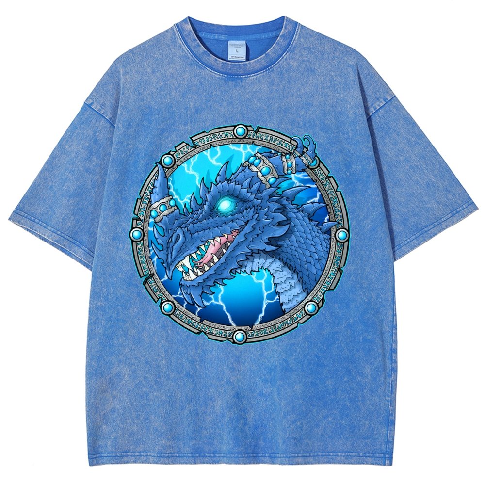 Blue Dragon Vintage Distressed T-shirt