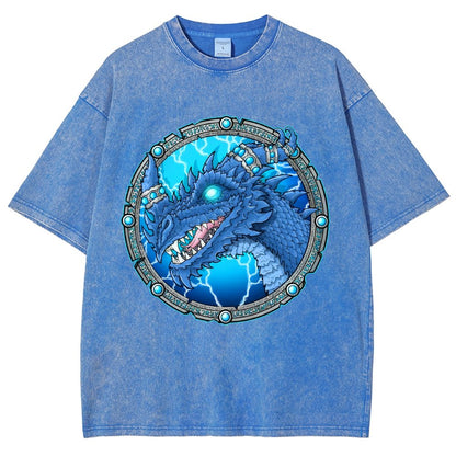 Blue Dragon Vintage Distressed T-shirt