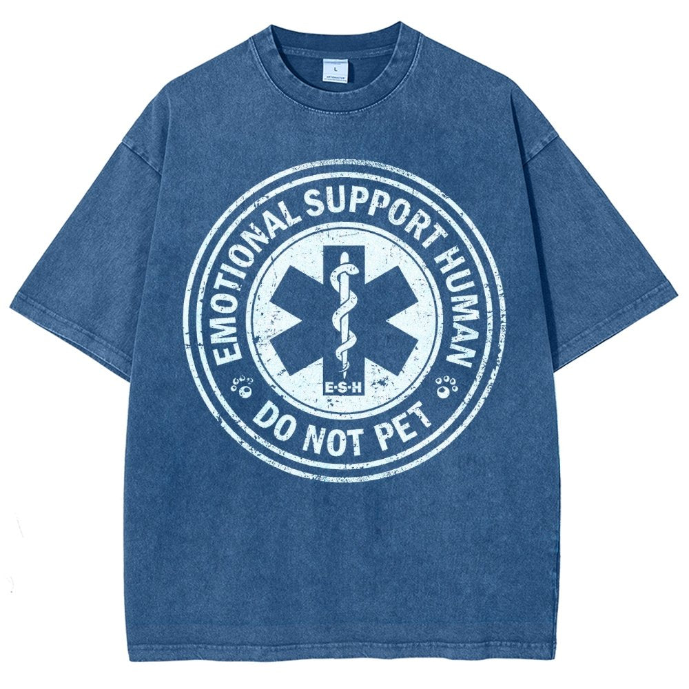 Emotional Support Human Vintage Distressed T-shirt