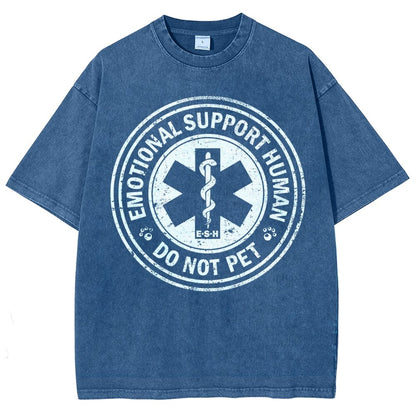 Emotional Support Human Vintage Distressed T-shirt